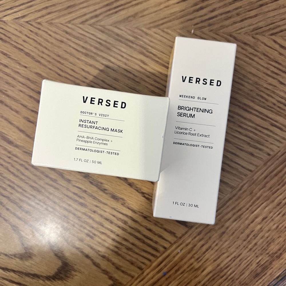NEW Versed Resurfacing Mask and Brightening Serum Set